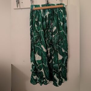 Tropical Leaf Maxi Skirt